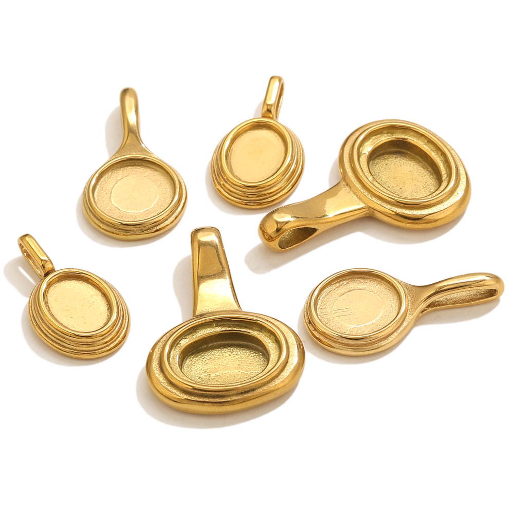 Jewelry Making Resin - 5개 스테인리스 스틸 원형 타원형 트레이
