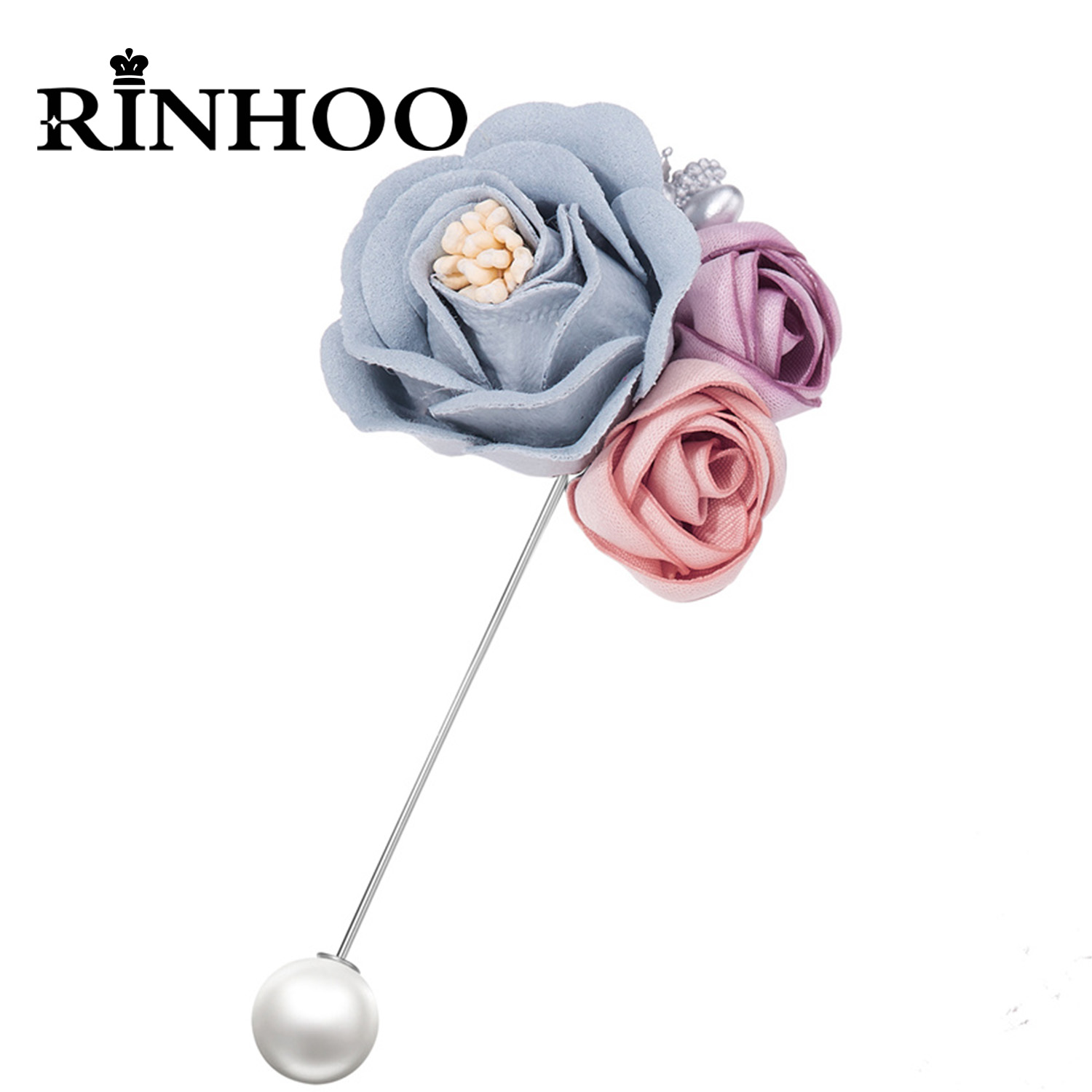 Beading Needle Fine - Rinhoo 여성용 아트 패브릭 동백꽃 브로치,