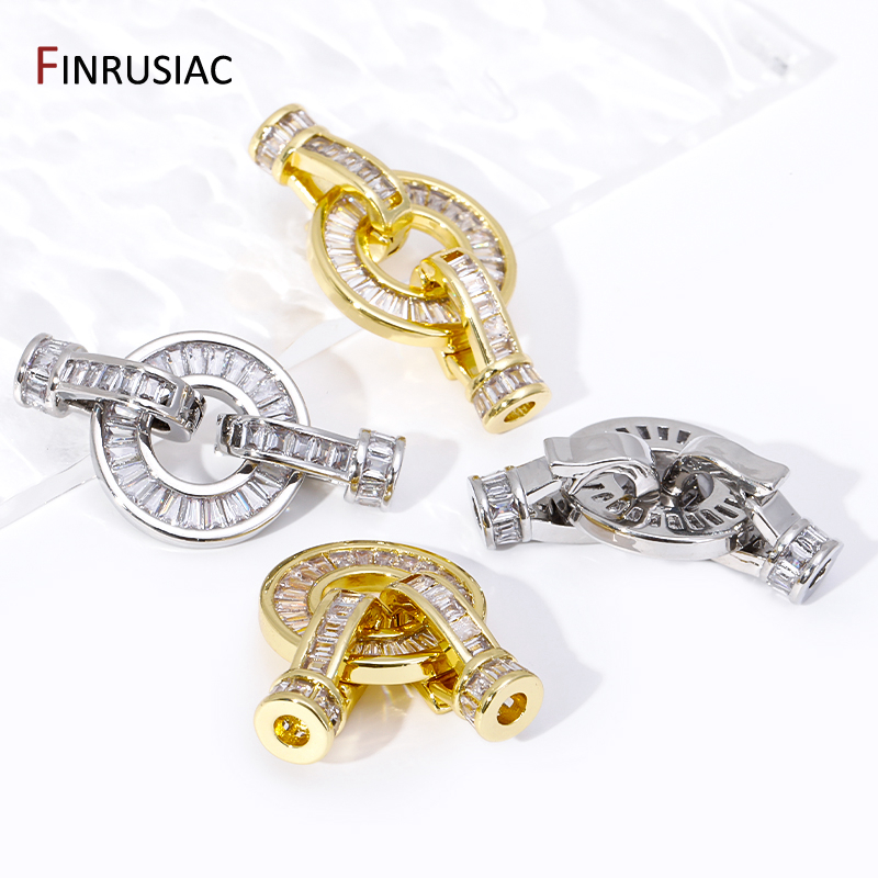 Toggle Clasp Gold - 트렌디한 18K 금 도금 황동 진주