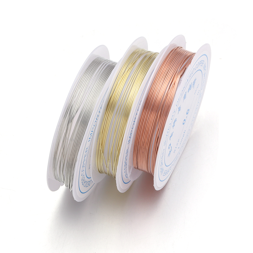 Jewelry Making Wire - 1롤 0.2/0.25/0.3/0.4/0.5/0.6/0.7/0.8/1mm 튼튼한 구리 와이어 비딩