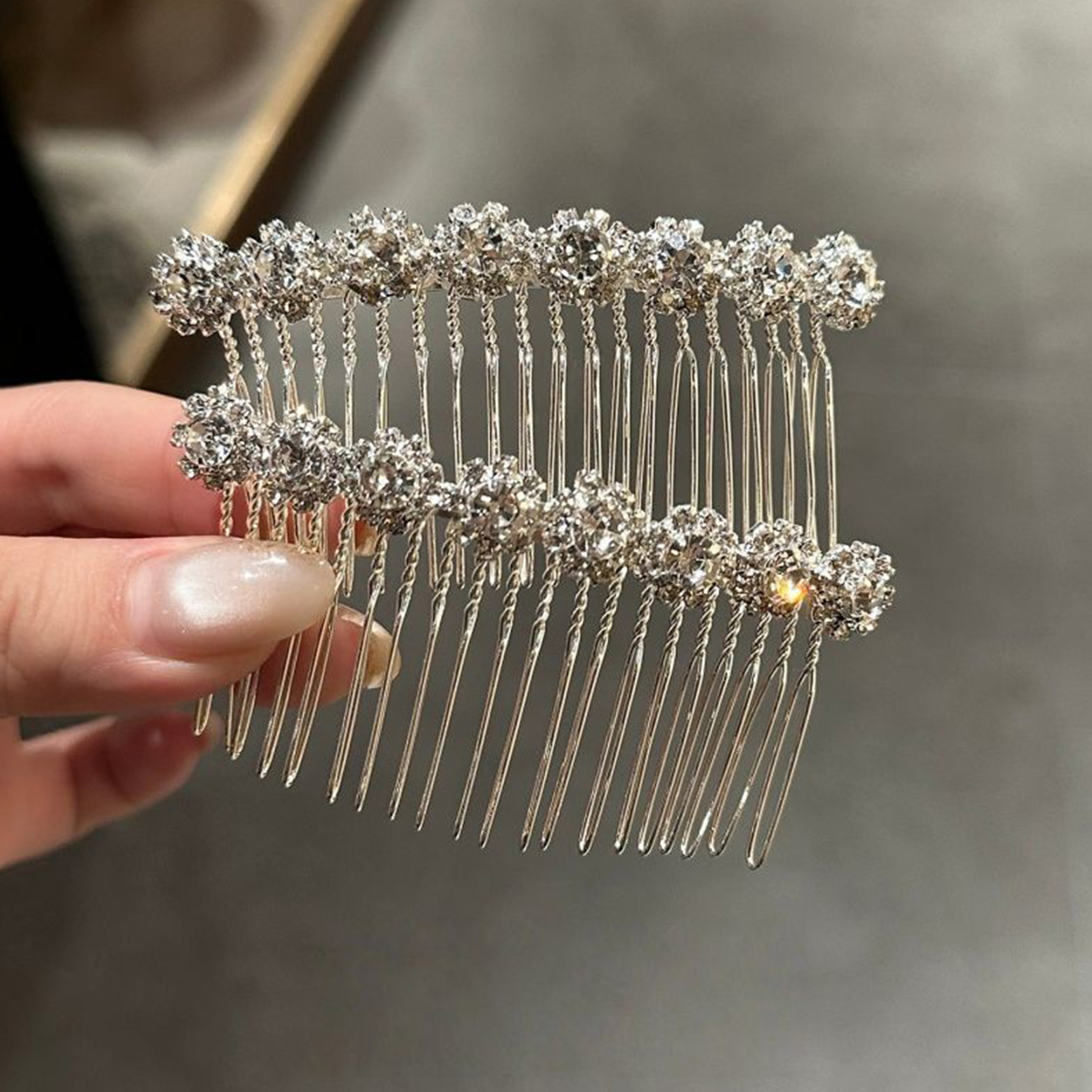 Jewelry Making Adults - 미니멀리스트 라인스톤 꽃 머리핀, 신부 웨딩