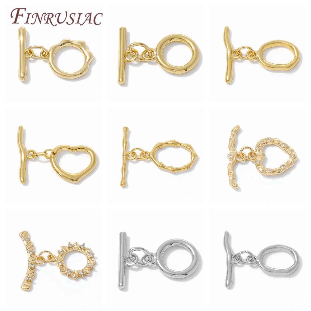 Toggle Clasp Gold - 18K 금도금 토글 클래스프(보석용), 팔찌 잠금장치,