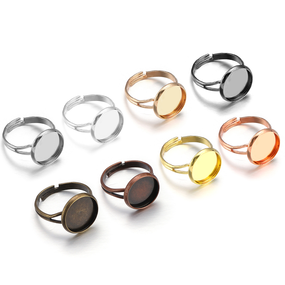 Ring Blank Adjustable - 10개/세트 조절 가능한 블랭크 링 베이스,