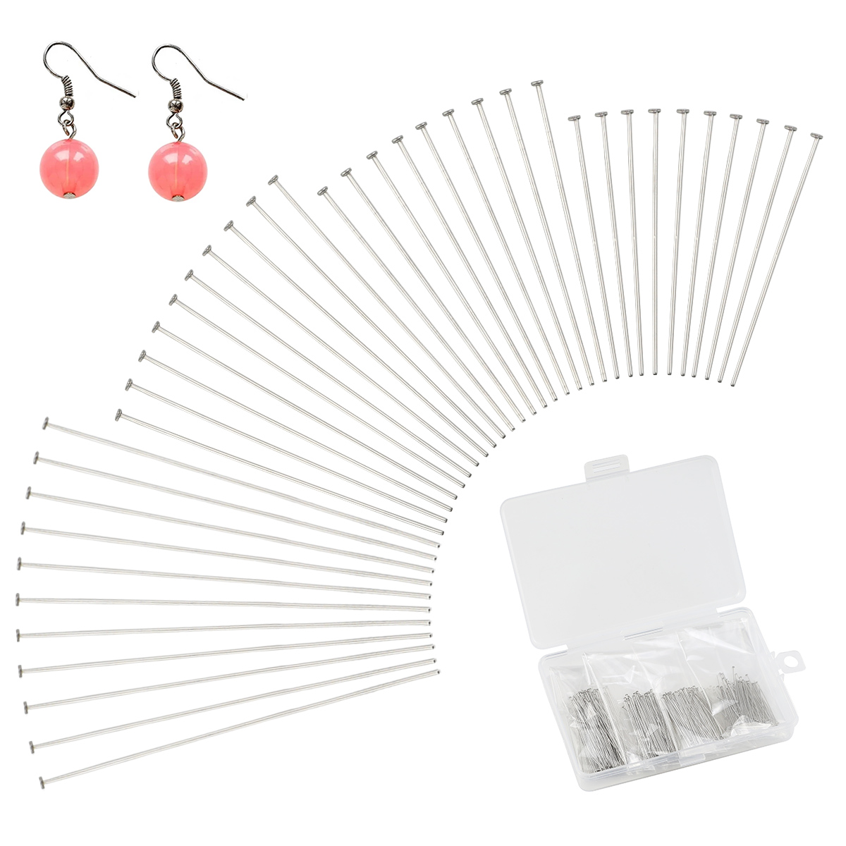 Beading Needle Fine - 스테인리스 스틸 플랫 핀, 스테인리스 스틸