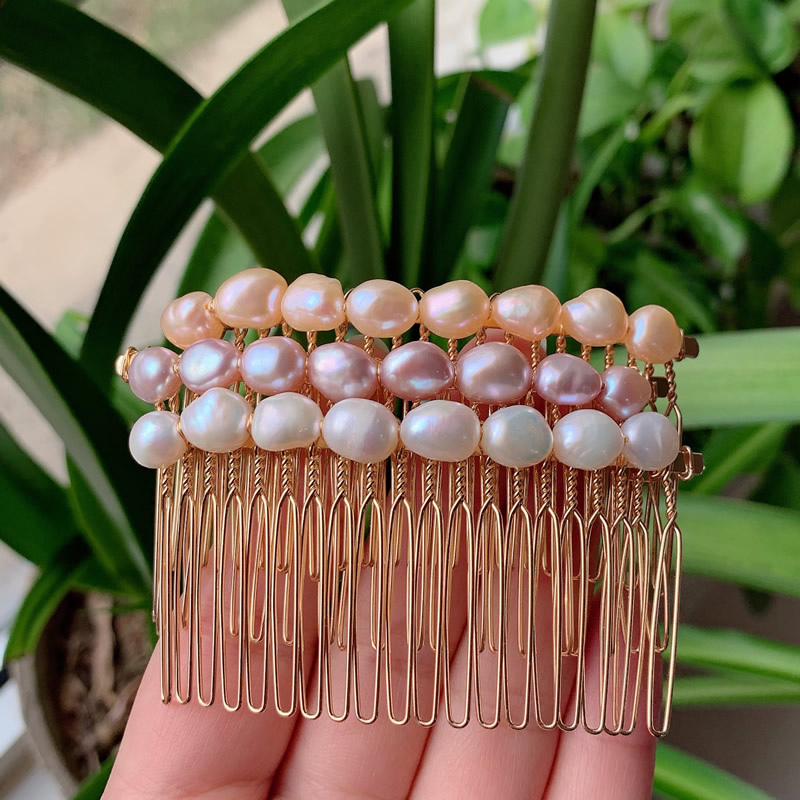 Jewelry Making Adults - 우아한 천연 담수 진주 헤어 쥬얼리