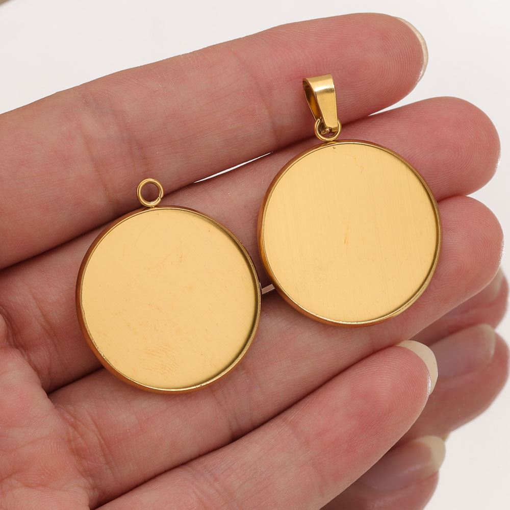 Jewelry Making Resin - 10개 스테인리스 스틸 골드 펜던트 레진