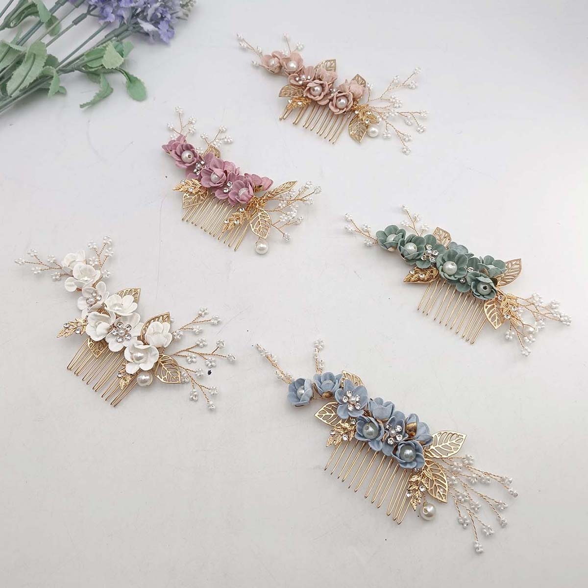 Jewelry Making Adults - 크리스탈 진주 헤어콤 클립 핀 합금