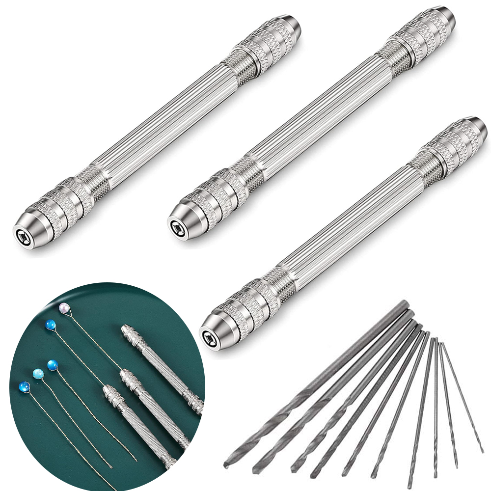 Jewelry Making Rotary Tool - 더블 헤드 핸드 드릴 베이스, 0.8-3.0mm,