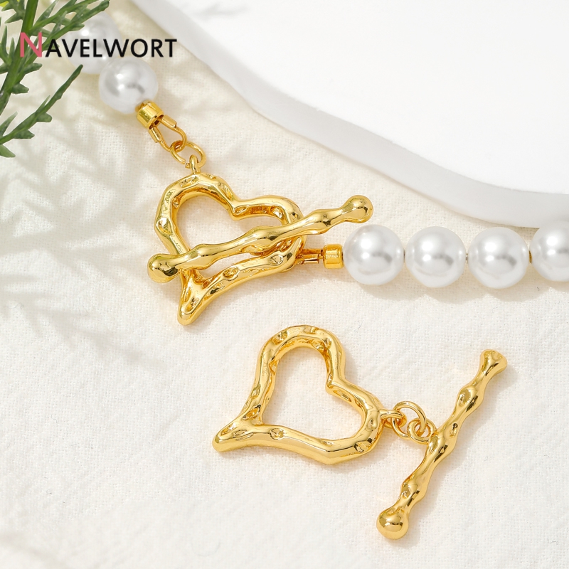 Toggle Clasp Gold - 18K 금도금 하트 모양 OT 클래스프
