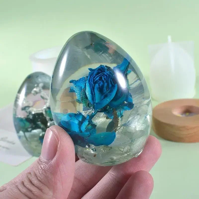 3pc 달걀 모양의 실리콘 몰드 크리스탈 수지 에폭시  - Jewelry Making Table 리뷰 및 가격
