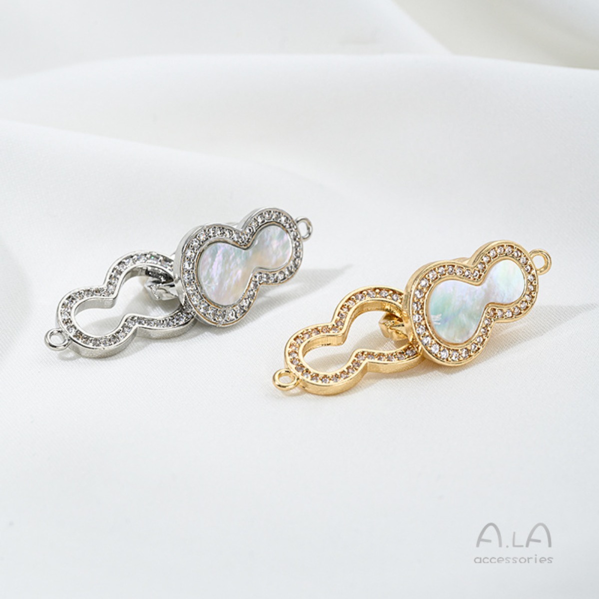 황동 14K 금도금 자개 지르콘 조롱박 모양 토글 클래 - Toggle Clasp Gold 리뷰 및 가격