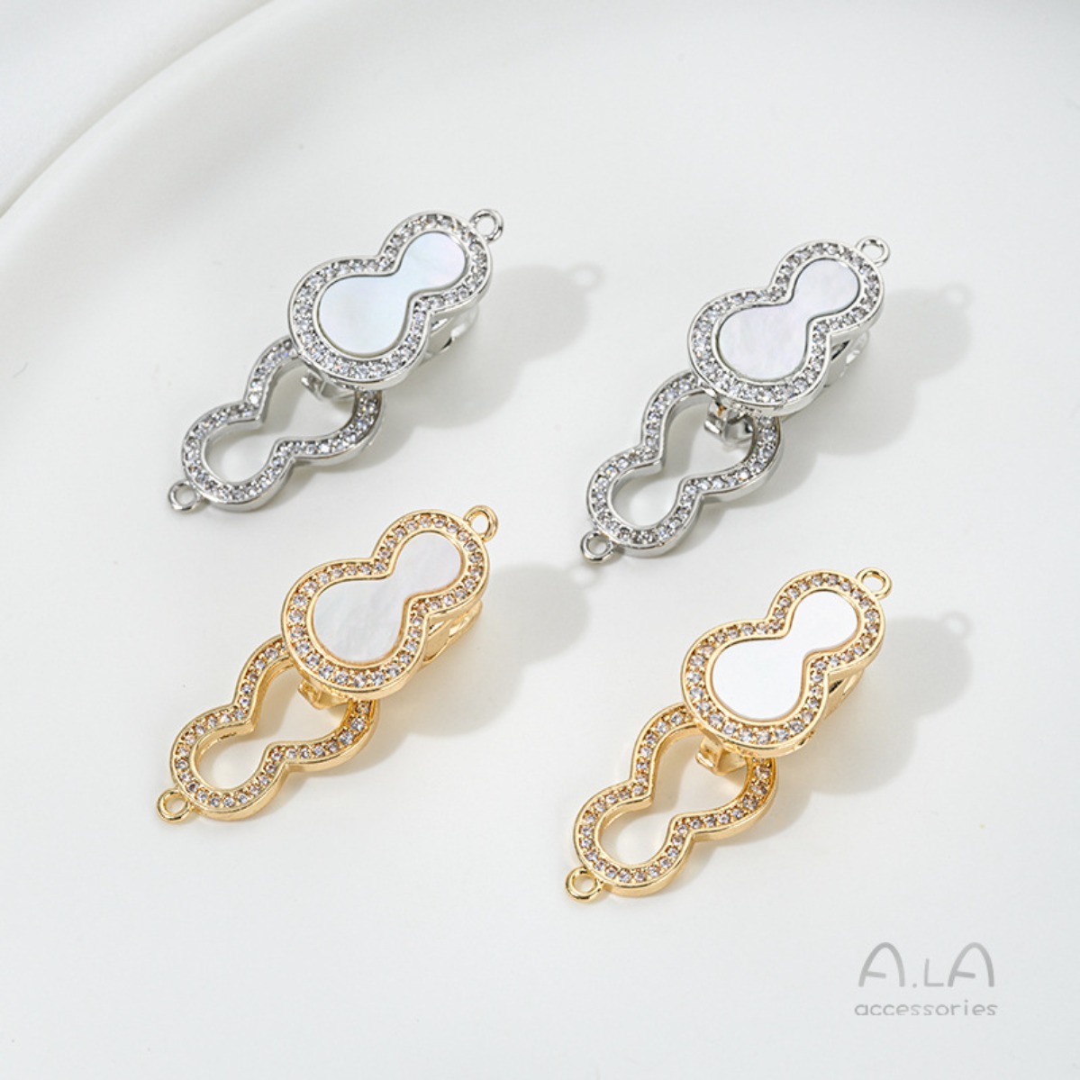 황동 14K 금도금 자개 지르콘 조롱박 모양 토글 클래 - Toggle Clasp Gold 리뷰 및 가격