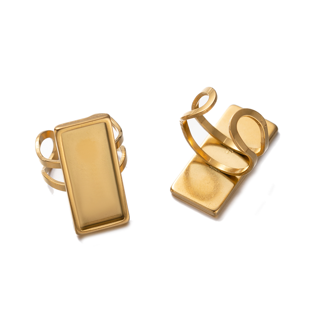 4Pcs 스테인레스 스틸 황금 빈 조절 링 DIY 쥬얼 - Ring Blank Adjustable 리뷰 및 가격