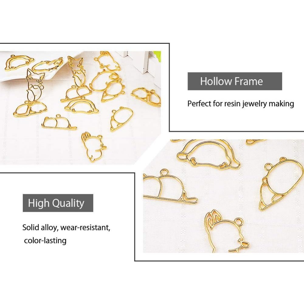 Hibernator 테마 오픈 베젤 참, 7 스타일 합 - Jewelry Making Resin 리뷰 및 가격