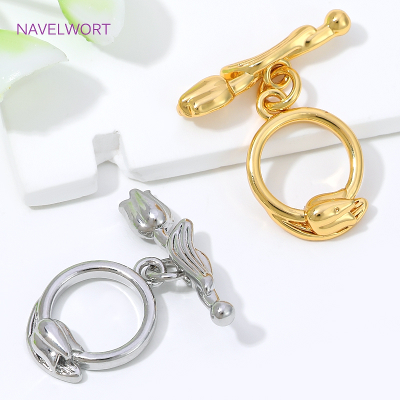 18K 금도금 황동 토글 클래스프 연결 고리, 보석 제 - Toggle Clasp Gold 리뷰 및 가격