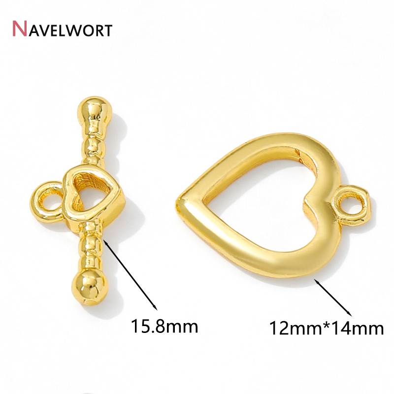 14K 금도금 황동 하트 OT 클래스프 토글 클래스프  - Toggle Clasp Gold 리뷰 및 가격