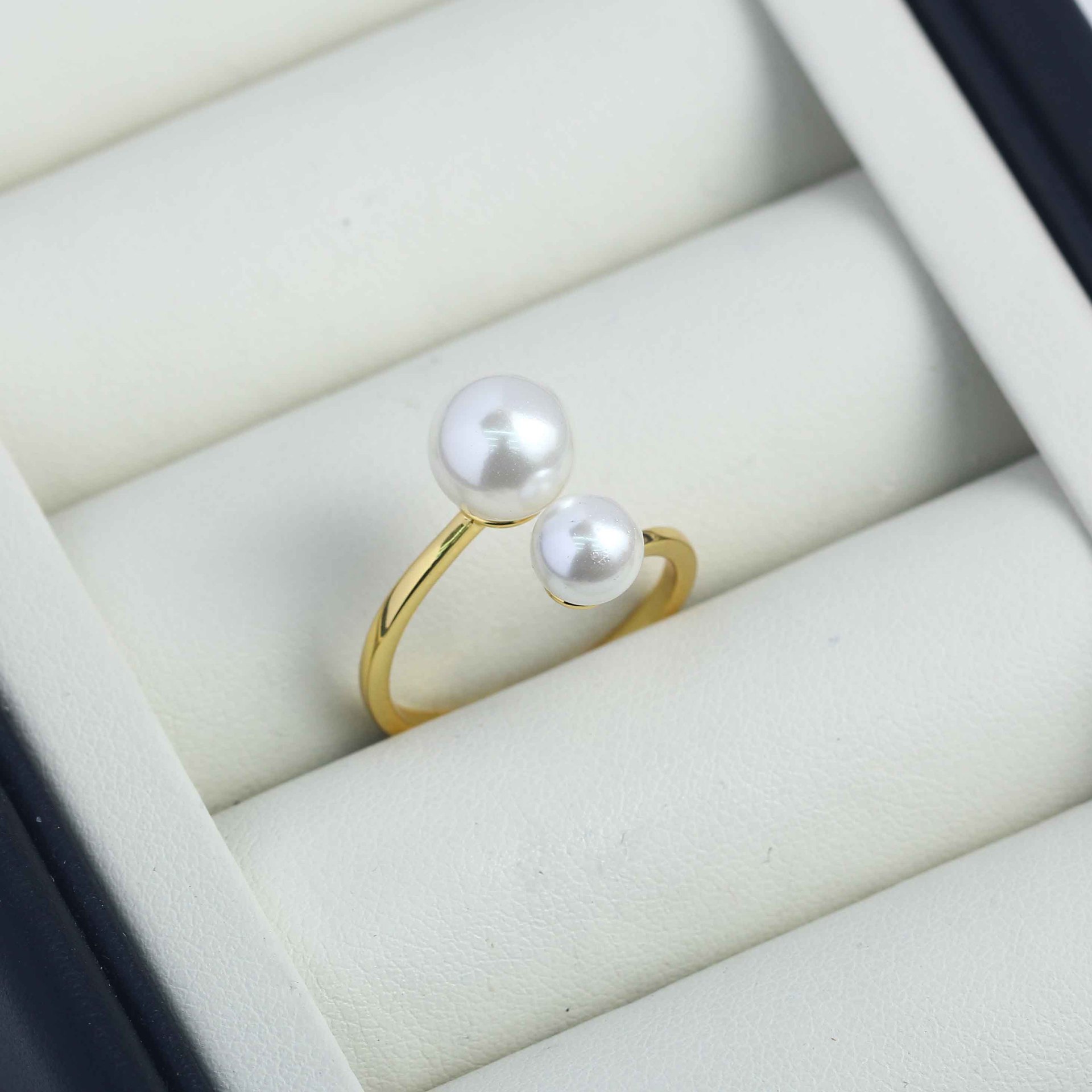 JZ008 구리 금도금 광택 더블 비즈 조절 가능한 진 - Ring Blank Adjustable 리뷰 및 가격