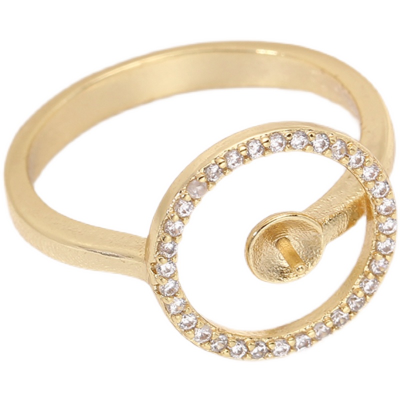 JZ009 구리 금도금 기하학적 지르콘 조절 가능한 진 - Ring Blank Adjustable 리뷰 및 가격
