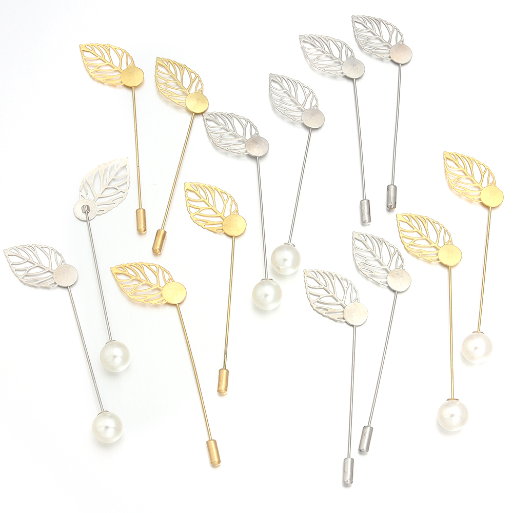10 개/몫 금속 잎 브로치 핀 모조 진주 브로치와 긴 - Beading Needle Fine 리뷰 및 가격