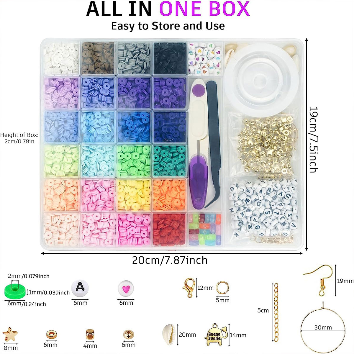 6000 Pcs 24 색 플랫 라운드 폴리머 클레이 비 - Jewelry Making Online 리뷰 및 가격
