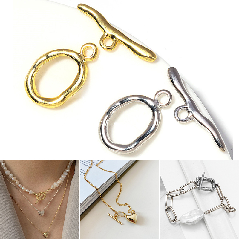 새로운 불규칙한 곡선 OT 걸쇠 토글 걸쇠 커넥터 팔찌 - Toggle Clasp Gold 리뷰 및 가격