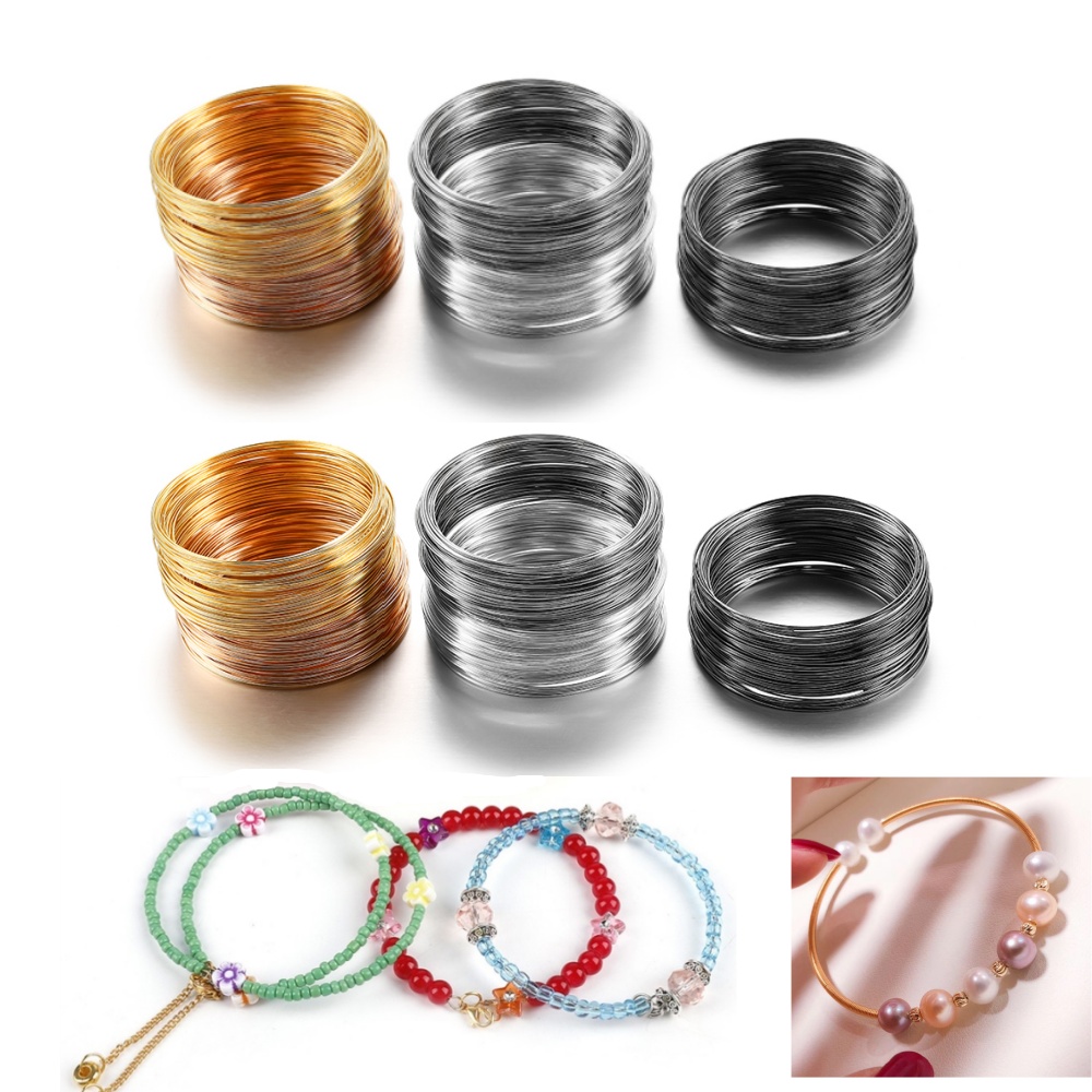 100 루프/로트 0.6mm 실버 골드 브론즈 메모리  - Jewelry Making Wire 리뷰 및 가격