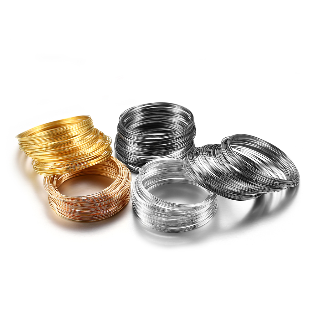 100 루프/로트 0.6mm 실버 골드 브론즈 메모리  - Jewelry Making Wire 리뷰 및 가격