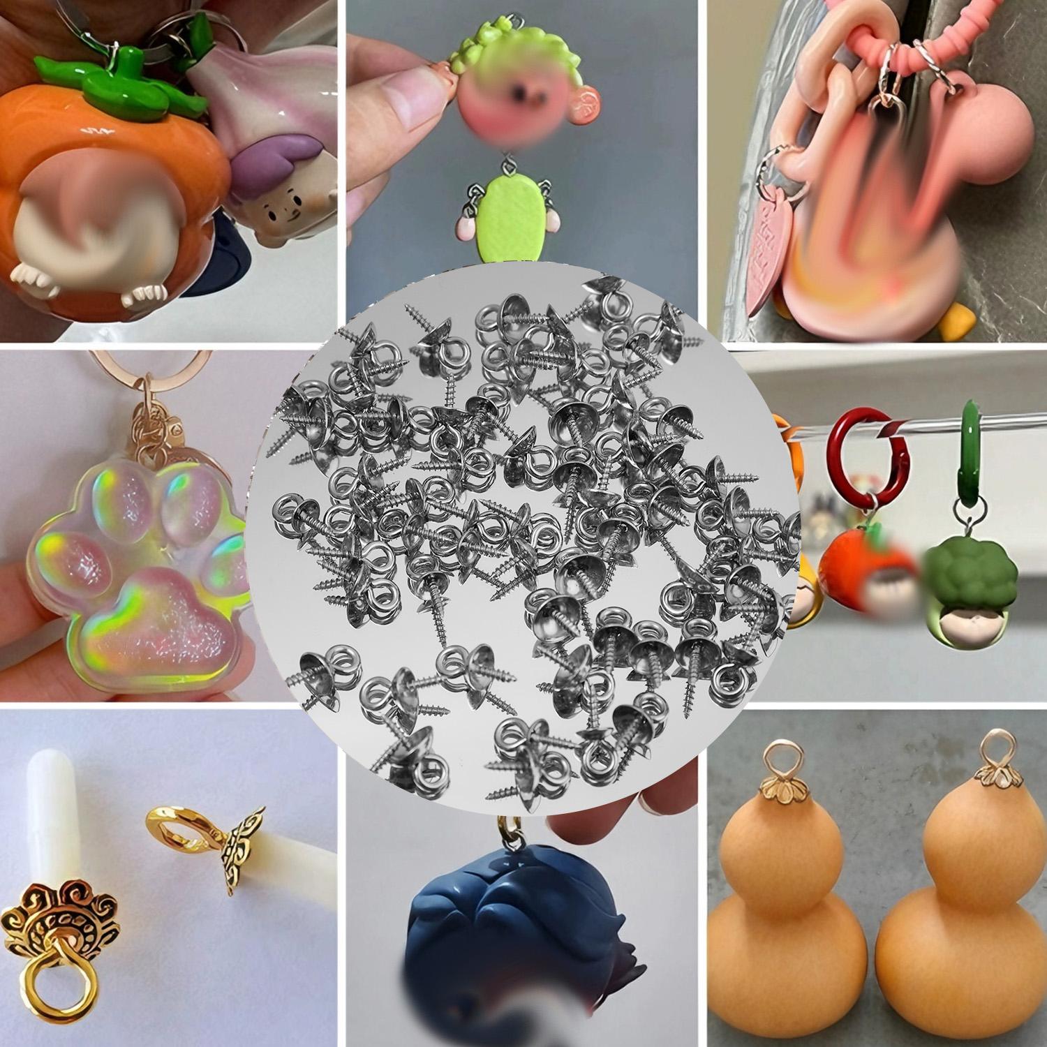 50개 4/5/6mm 스테인레스 스틸 스크류 아이 핀  - Jewelry Making Drill 리뷰 및 가격