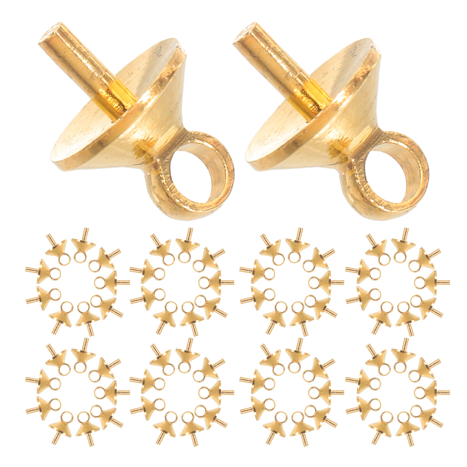 100개 순수 구리 반구멍 아이핀 진주 홀더 DIY 쥬 - Jewelry Making Drill 리뷰 및 가격