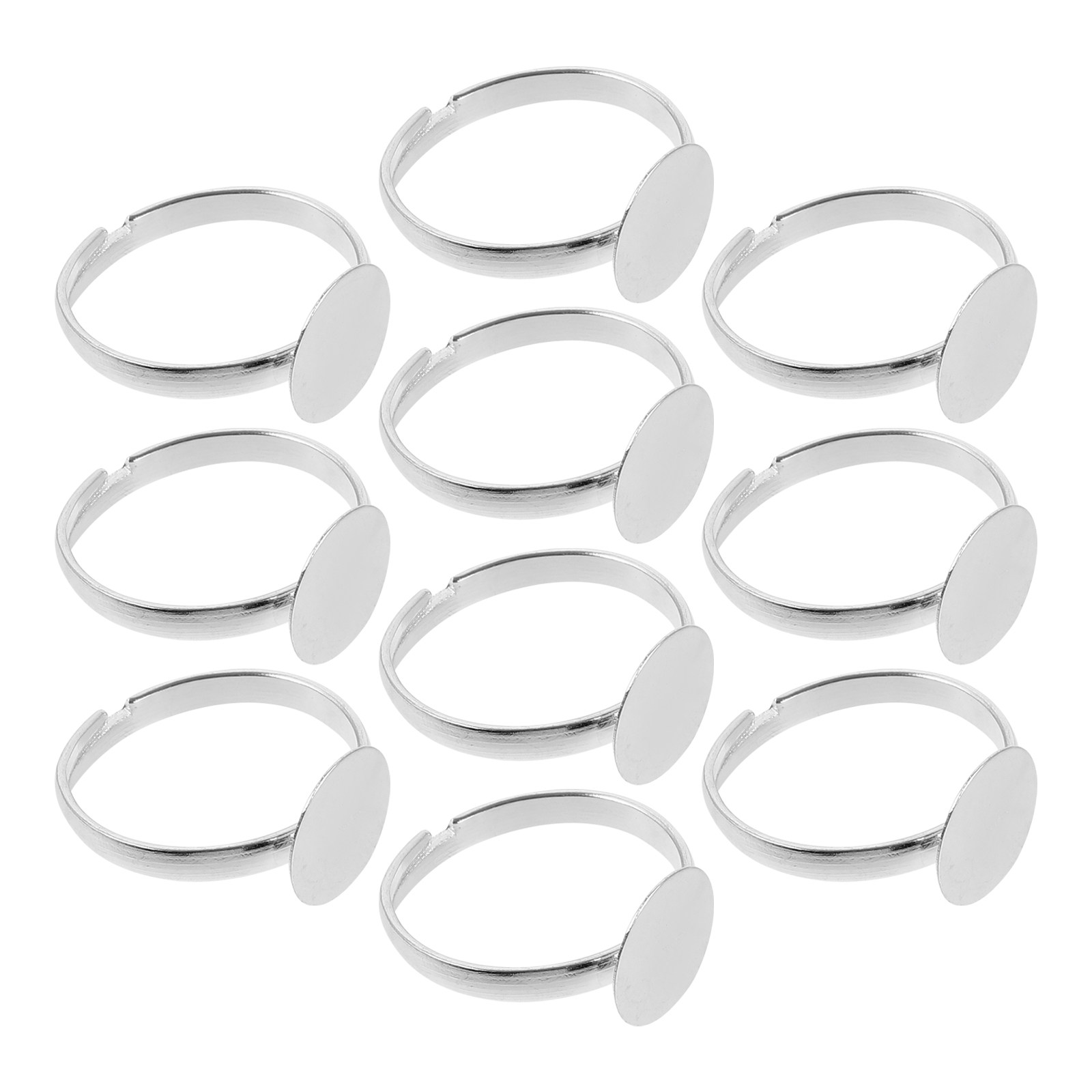 10Pcs DIY 금속 링 베이스 조정 가능한 링 블랭 - Ring Blank Adjustable 리뷰 및 가격