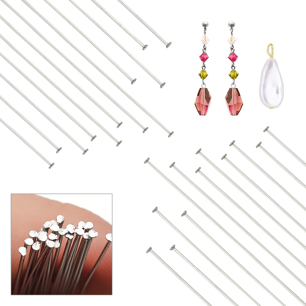 스테인리스 스틸 플랫 핀, 스테인리스 스틸 T 곡선 핀 - Beading Needle Fine 리뷰 및 가격