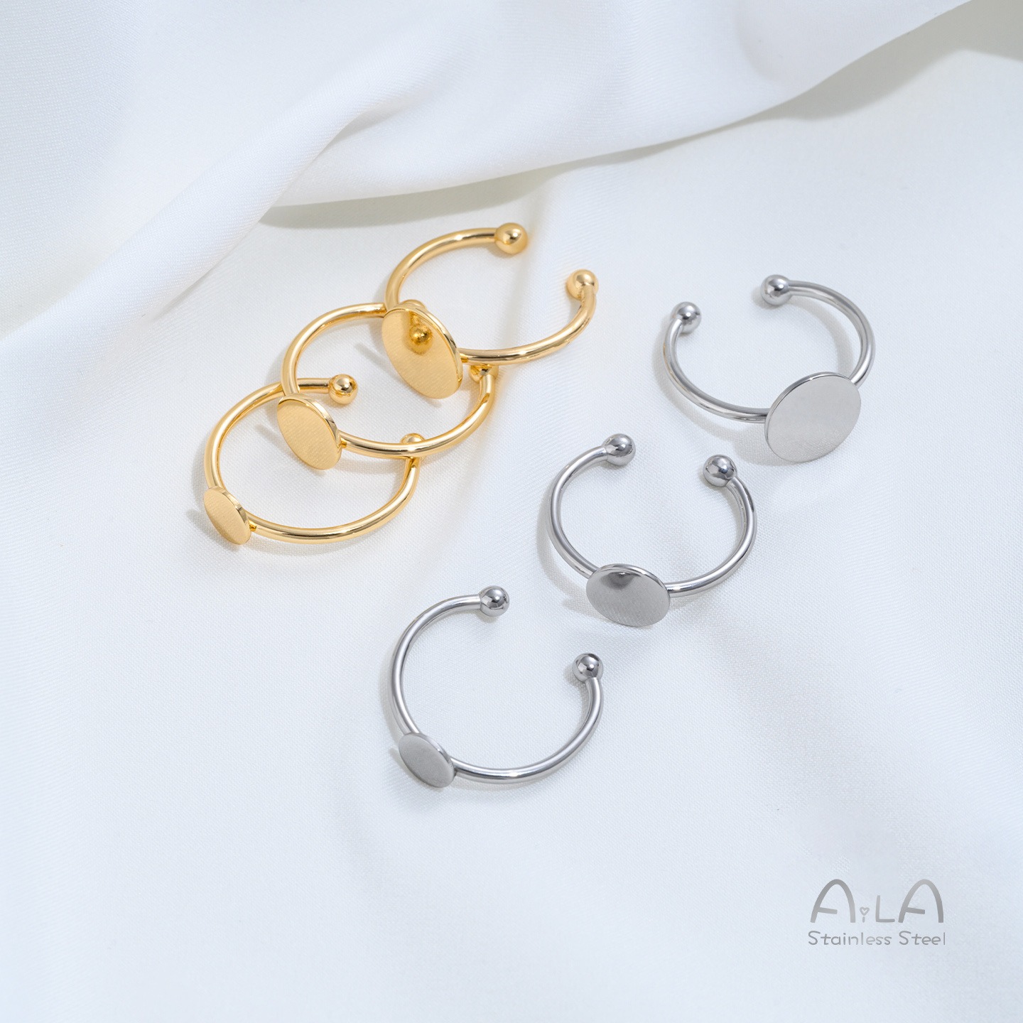 변색없는 티타늄 스틸 플랫 링 밴드 조절 가능한 오픈  - Ring Blank Adjustable 리뷰 및 가격