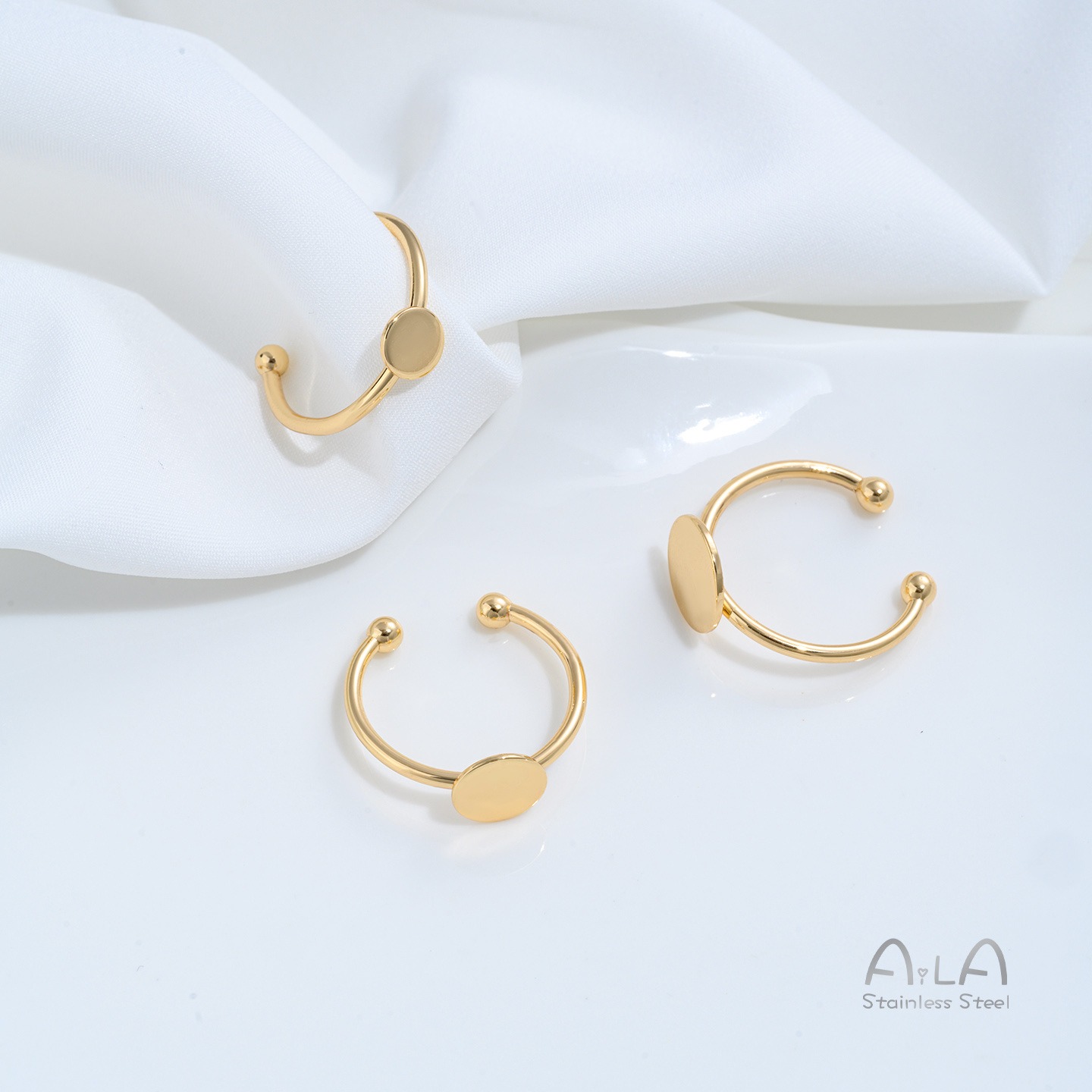 변색없는 티타늄 스틸 플랫 링 밴드 조절 가능한 오픈  - Ring Blank Adjustable 리뷰 및 가격