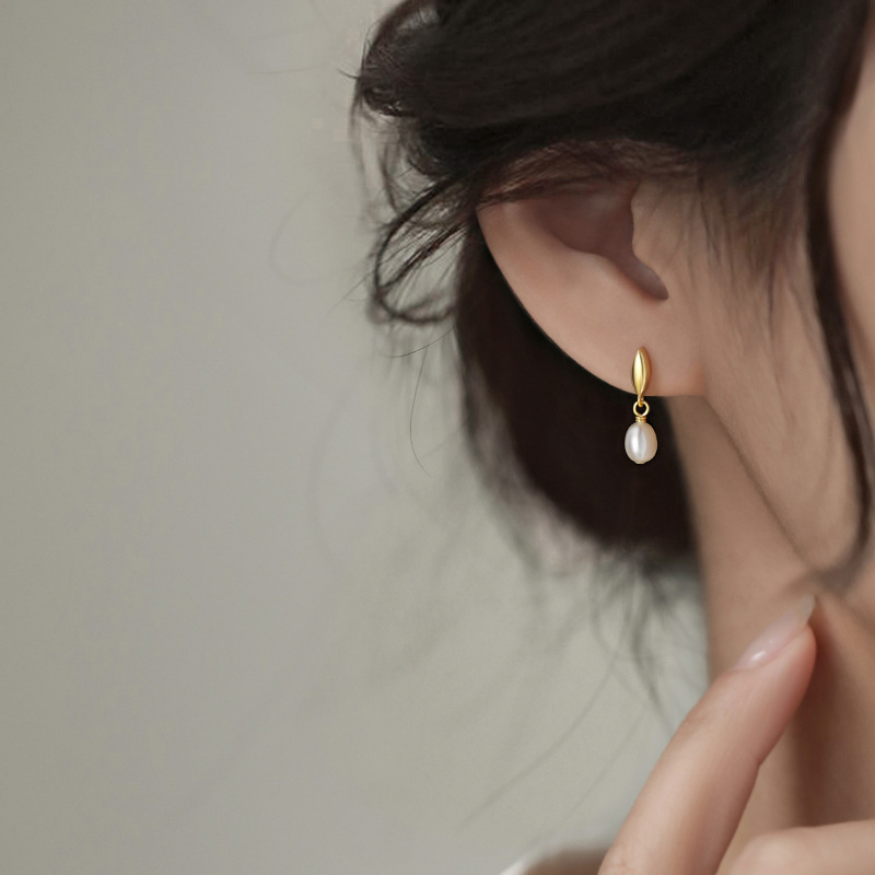여성을위한 925 스털링 실버 바늘 진주 스터드 귀걸이 - Beading Needle Fine 리뷰 및 가격