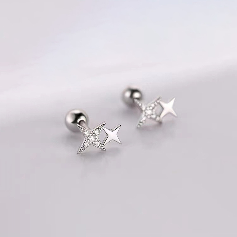 925 실버 니들 지르콘 스타 비드 스크류 스터드 귀걸 - Beading Needle Fine 리뷰 및 가격