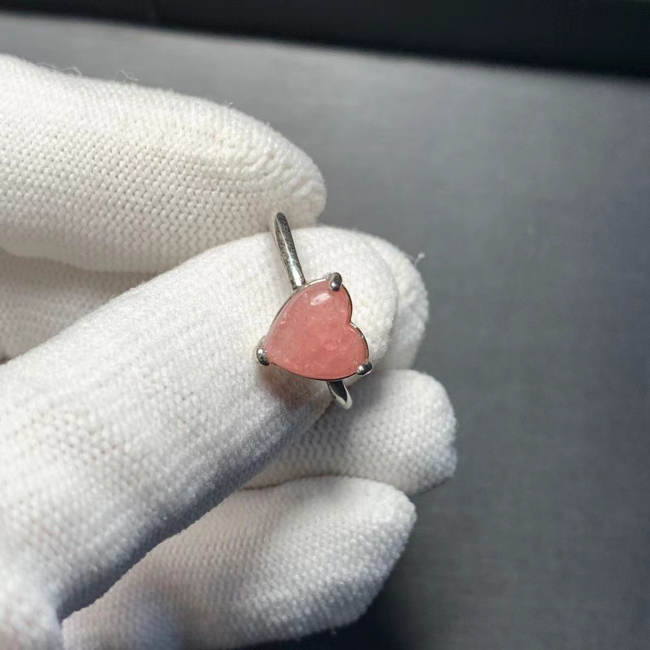 심장 자연 Rhodochrosite 반지 여성을위한 조 - Ring Blank Adjustable 리뷰 및 가격