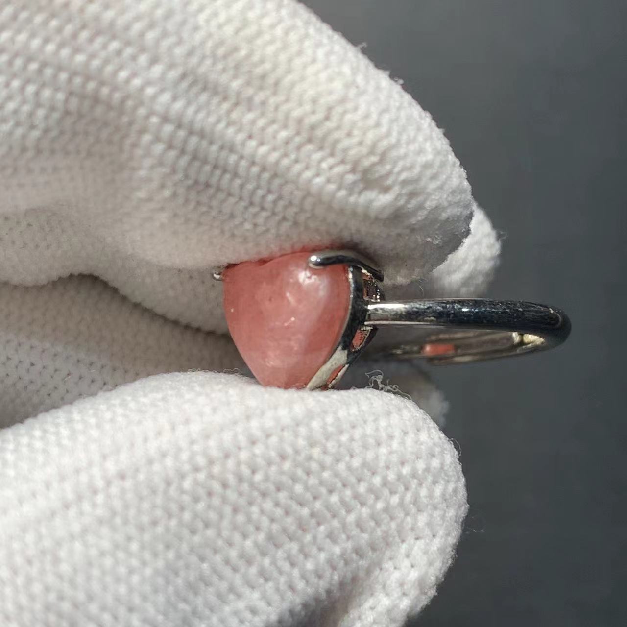 심장 자연 Rhodochrosite 반지 여성을위한 조 - Ring Blank Adjustable 리뷰 및 가격