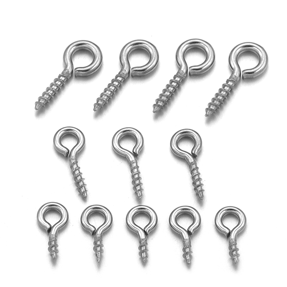 100 개/몫 스테인레스 스틸 미니 스크류 아이 핀 펜 - Jewelry Making Drill 리뷰 및 가격