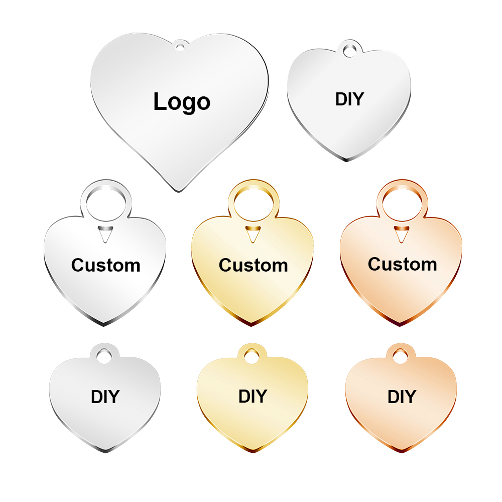 20 개/몫 스테인레스 스틸 사용자 정의 로고 하트 태 - Making Custom Jewelry 리뷰 및 가격
