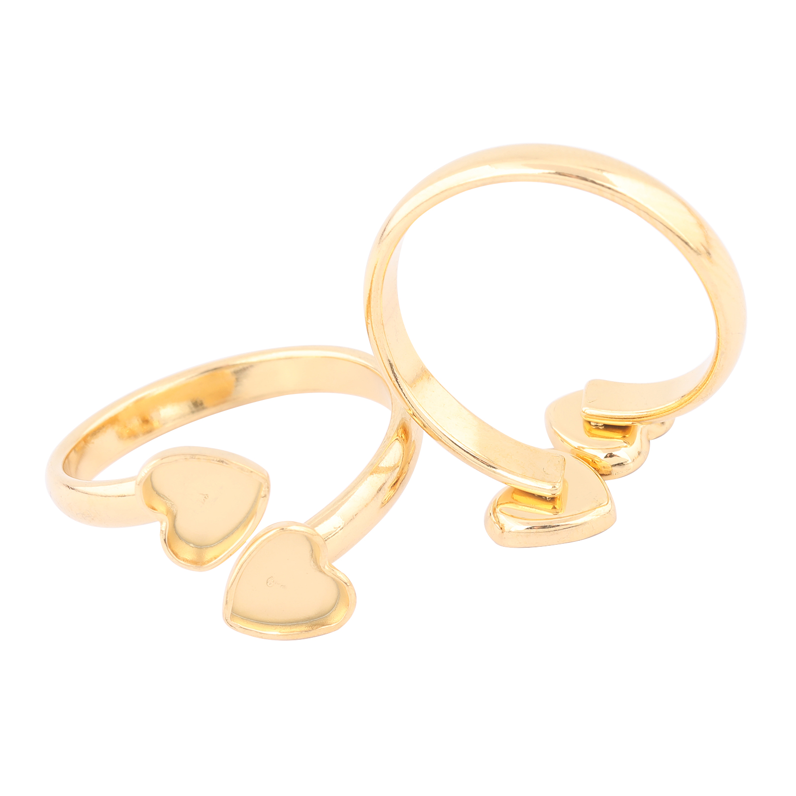 10pcs 스테인레스 스틸 골드 도금 맞는 6mm 하트 - Ring Blank Adjustable 리뷰 및 가격