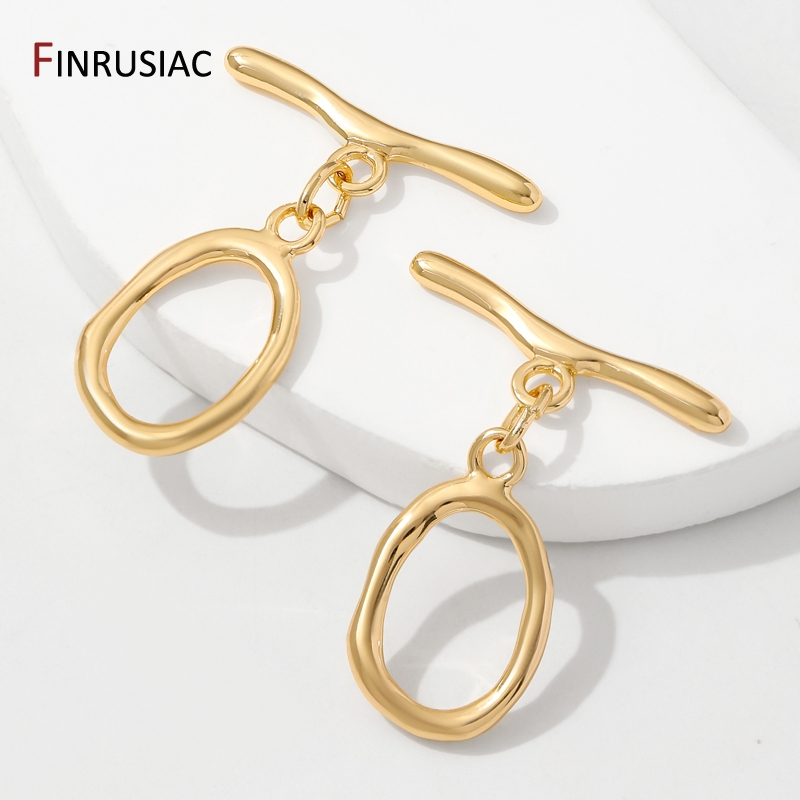18K 금도금 황동 타원형/하트 OT 클래스프, 팔찌  - Toggle Clasp Gold 리뷰 및 가격