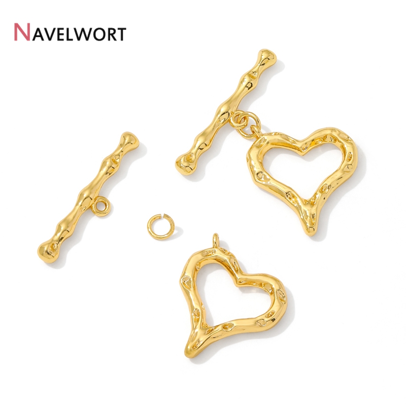 18K 금도금 하트 모양 OT 클래스프 훅 커넥터, D - Toggle Clasp Gold 리뷰 및 가격