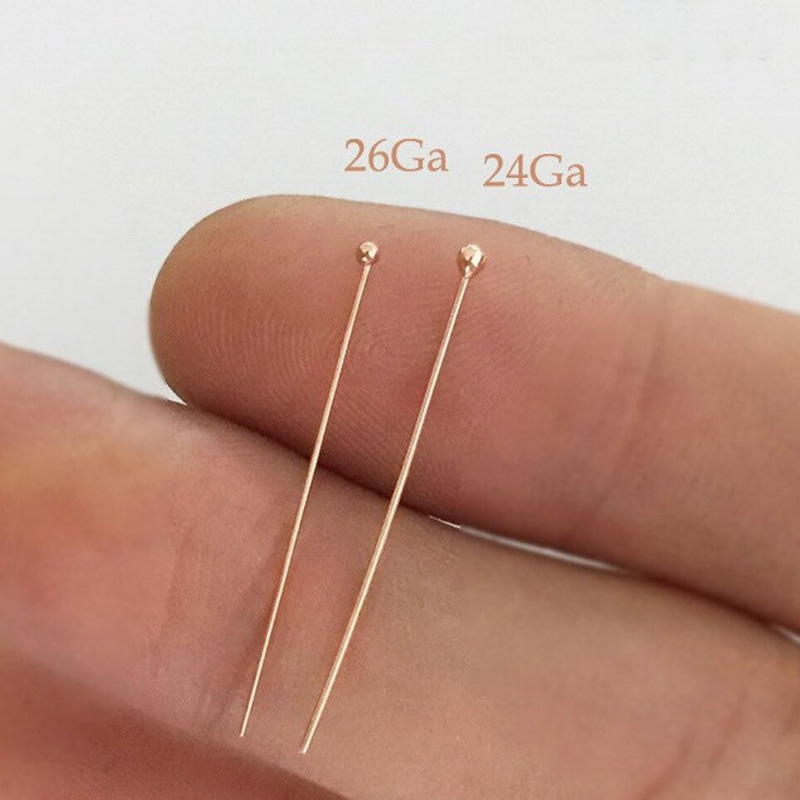 14K 로즈골드 필드 볼 헤드핀 24 게이지 와이어 0 - Jewelry Making Wire 리뷰 및 가격