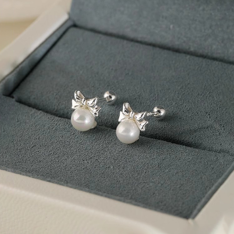 여성을위한 925 실버 바늘 인공 진주 Bowknot  - Beading Needle Fine 리뷰 및 가격