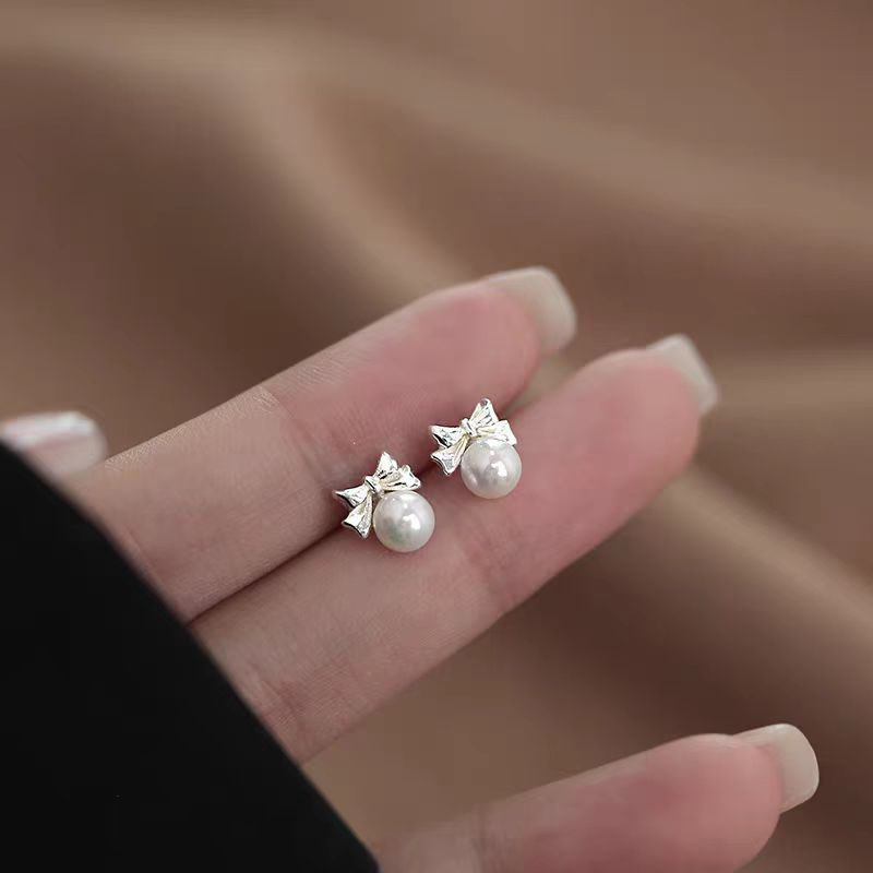 여성을위한 925 실버 바늘 인공 진주 Bowknot  - Beading Needle Fine 리뷰 및 가격